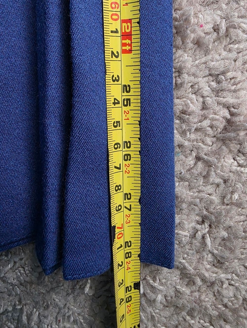 Vintage Black & Blue Virgin Wool Pleated Midi Skirt Womens 12 Set Of 2 Preppy - Picture 12 of 16
